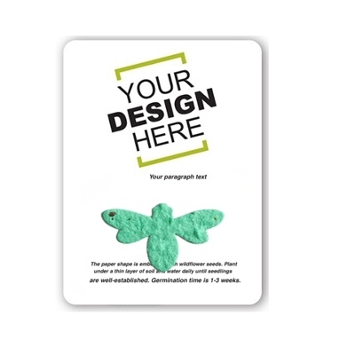 Seed Paper Bee Shape Gift Pack | Custom Card | Eco-Friendly | Promotional Gifts