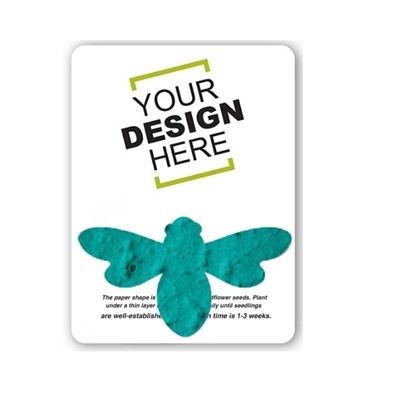 Seed Paper Bee Shape Gift Pack | Custom Card | Eco-Friendly | Promotional Gifts