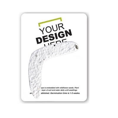 Seed Paper Boomerang Shape Gift Pack | Customizable Eco-Friendly Gift for Promotions