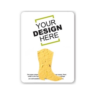 Seed Paper Boot Shape Gift Pack | Custom Eco-Friendly Promotional Gifts