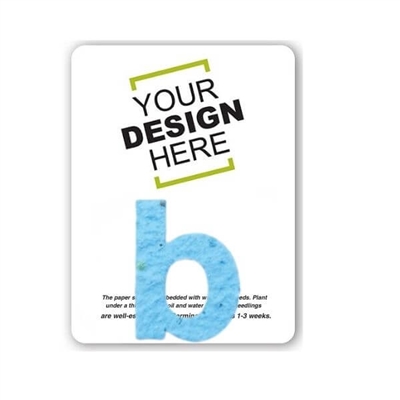 Seed Paper b Shape Gift Pack | Custom Card | Eco-Friendly Promotional Gifts