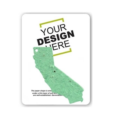 Seed Paper California Shape Gift Pack | Custom Card | Eco-Friendly Promotional Gifts