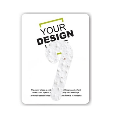 Seed Paper Candy Cane Shape Gift Pack | Custom Eco-Friendly Promo Gift
