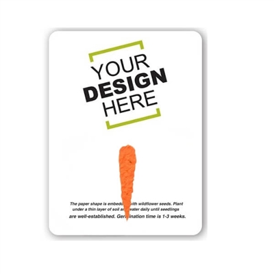 Seed Paper Carrot Shape Gift Pack | Custom Card | Eco-Friendly Promotional Gifts