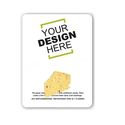 Seed Paper Cheese Shape Gift Pack | Custom Card | Eco-Friendly Promotional Gifts