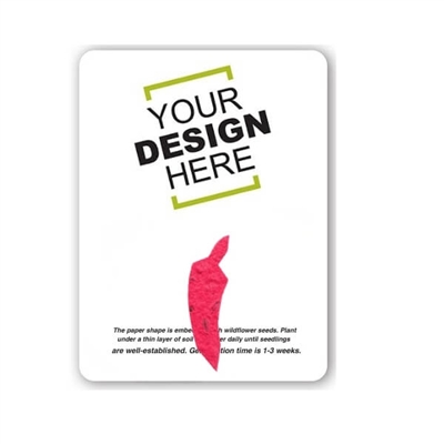 Seed Paper Chili Pepper Shape Gift Pack | Custom Card | Eco-Friendly Promotional Gifts