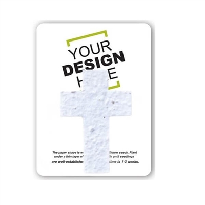 Seed Paper Cross Shape Gift Pack | Custom Card | Eco-Friendly Promotional Gifts