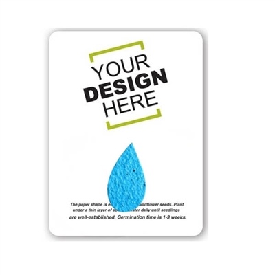 Seed Paper Droplet Shape Gift Pack | Custom Eco-Friendly Promotional Item