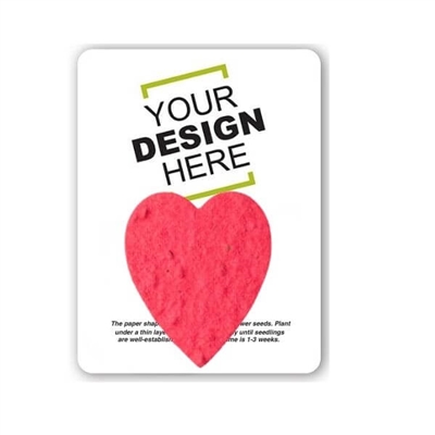 Seed Paper Heart Shape Gift Pack | Custom Card | Eco-Friendly Promotional Gifts