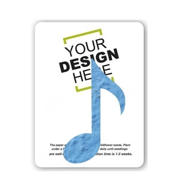 Seed Paper Music Note Shape Gift Pack | Custom Card | Eco-Friendly Promotional Gifts