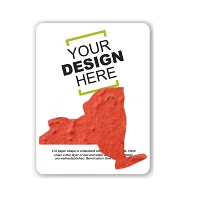 Seed Paper New York Shape Gift Pack | Custom Card | Eco-Friendly Promotional Gifts