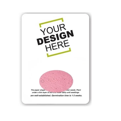Seed Paper Oval Shape Gift Pack | Customizable Eco-Friendly Promotional Item
