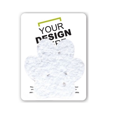 Seed Paper Paw Shape Gift Pack | Custom Card | Eco-Friendly Promotional Product