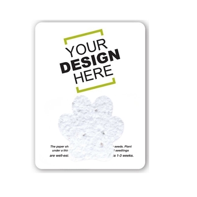 Seed Paper Paw Shape Gift Pack | Custom Card | Eco-Friendly Promotional Product