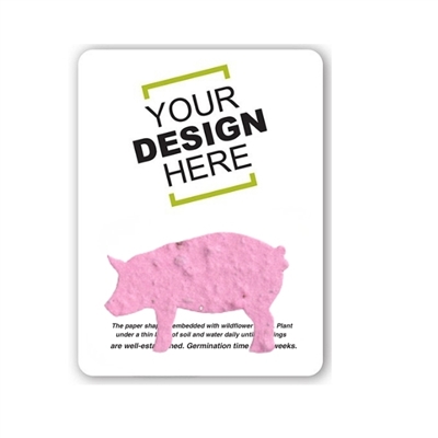 Seed Paper Pig Gift Pack | Custom Card | Sustainable Promotional Products