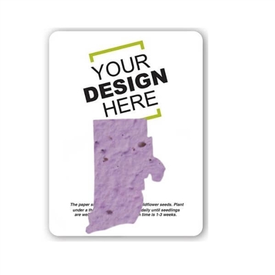 Seed Paper Rhode Island Shape Gift Pack | Custom Card | Eco-Friendly Promotional Gifts