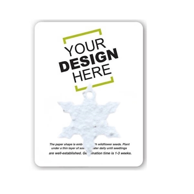Seed Paper Snowflake Shape Gift Pack | Custom Eco-Friendly Promo Gift