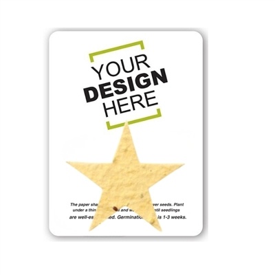 Seed Paper Star Shape Gift Pack | Customizable Eco-Friendly Gift | Wildflower Seeds