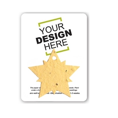 Seed Paper Star Shape Gift Pack | Customizable Eco-Friendly Gift | Wildflower Seeds