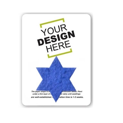 Seed Paper Star of David Shape Gift Pack | Custom Eco Gift Pack