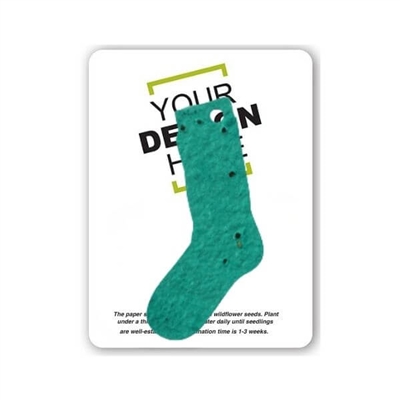 Seed Paper Sock Shape Gift Pack | Custom Eco-Friendly Promotional Gifts