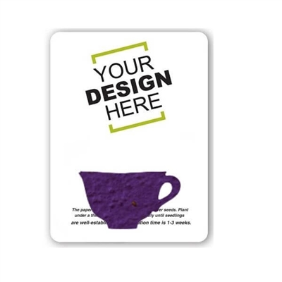 Seed Paper Teacup Shape Gift Pack | Custom Card | Eco-Friendly Promotional Gifts