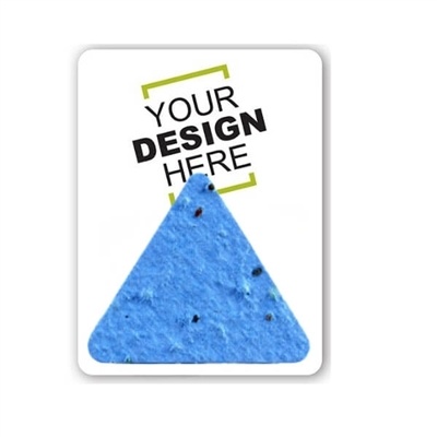 Seed Paper Triangle Shape Gift Pack with Custom Card | Eco-Friendly Promotional Gift