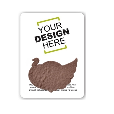 Seed Paper Turkey Shape Gift Pack | Customizable Eco-Friendly Gift | Wildflower Seeds