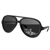 Recycled Aviator Sport Sunglasses | Corner Lens Logo with Custom Silk Screen Imprint