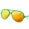 Recycled Aviator Sport Mirror Sunglasses | Corner Lens Imprint