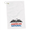 Customizable 12" x 17" Turkish Hemmed White Velour Golf Towel