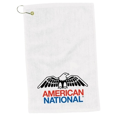 Customizable 12" x 17" Turkish Hemmed White Velour Golf Towel
