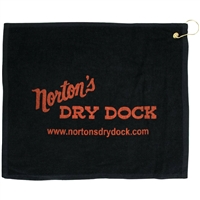 Customizable 12" x 17" Turkish Hemmed White Velour Golf Towel