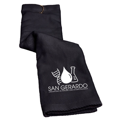 Custom 16" x 25" Turkish Trifold Golf Towel | Plush, Colored, Hook & Grommet