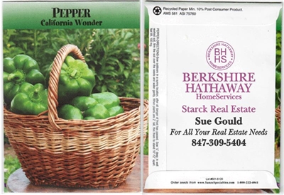 Bell Pepper Personalized Seed Packets