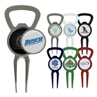 Magnetic Ball Marker and Bottle Opener Divot Tool | Custom Golf Accessory