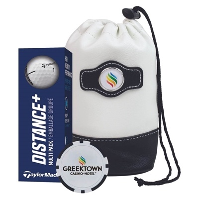 Custom Value Golf Kit | TaylorMade Golf Balls, Poker Chip & Valuables Pouch