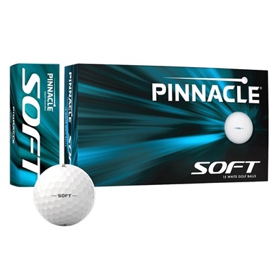 Personalized Pinnacle Soft Golf Balls | Soft Feel & Low Spin | Pack of 15