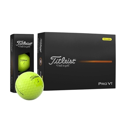 Personalized Titleist Pro V1 Yellow Golf Balls | 12 Pack with Logo
