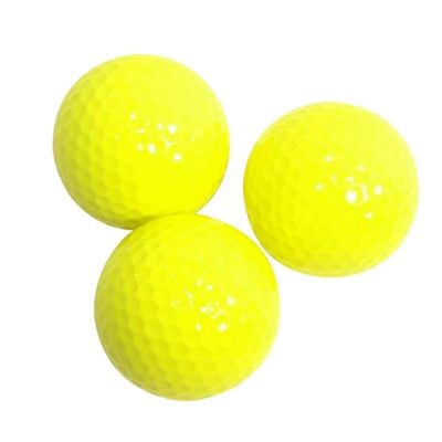 Custom Yellow Colored Golf Balls | Bulk Packed (1 Dozen)