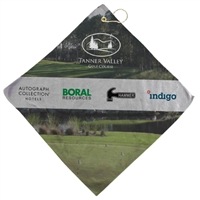 Custom 16" x 16" Full Bleed Microfiber Golf Towel | Vivid Dye Sublimation