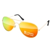 Metal Mirror Aviator Sunglasses | Custom Promotional Eyewear Silk Screen Imprint