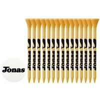 15 Bamboo Tees & Marker Pack | Eco-Friendly Golf Tees for Promotions