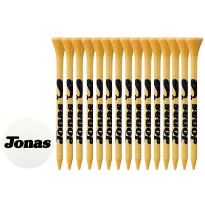 15 Bamboo Tees & Marker Pack | Eco-Friendly Golf Tees for Promotions