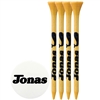 4 Bamboo Tees with 1 Ball Marker | Eco-Friendly Golf Set