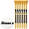 Bamboo Golf Tees 2 3/4" with Ball Markers | Custom Imprint | Pack of 6