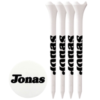 4 Performance Golf Tees 3-1/4" with 1 Ball Marker | Engineered for Distance