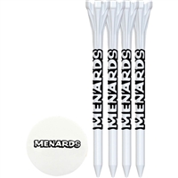 Custom Flytee Golf Tees 3-1/4" with 1 Ball Marker - Pack of 4 | Durable & Performance-Boosting