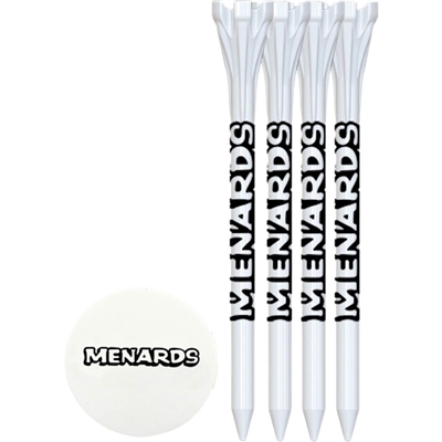 Custom Flytee Golf Tees 3-1/4" with 1 Ball Marker - Pack of 4 | Durable & Performance-Boosting