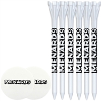 6 Flytee Tees 2-3/4" with 2 Ball Markers | Performance Golf Tees for Promotions